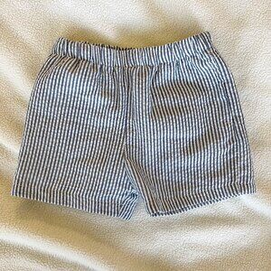 WORN ONCE Navy Seersucker Shorts for Baby Boy (18M)